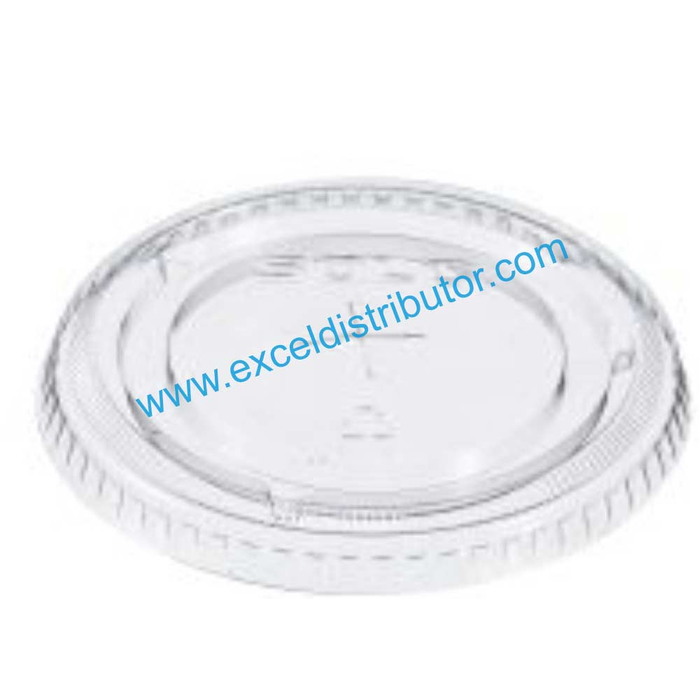 Solo 626TS Clear Flat Lid with Straw Slot - 1000/Case