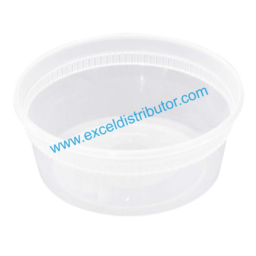 Pactiv YL2508 8 oz. Plastic Deli Container with Lid - 240/Case